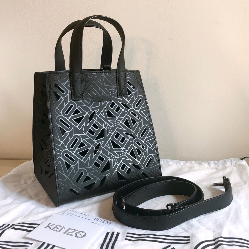 Kenzo flying kenzo mini tote bag black